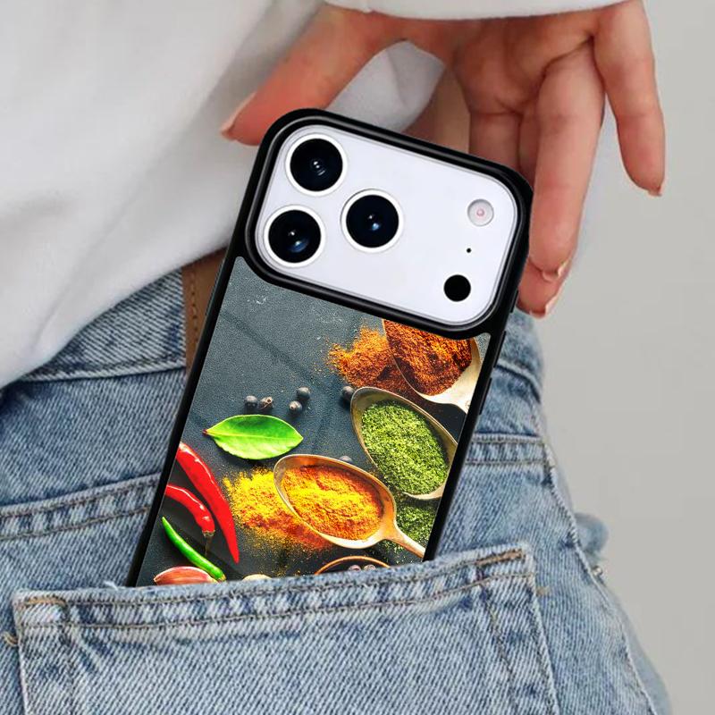 Cooking Chef Spices Seasoning Phone Case for iPhone 16e 15 14 13 12 17 Pro Max Plus Air 17pro Cover Coque