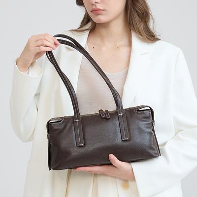 Настоящая кожаная сумка под мышку в стиле Business Casual - Высококачественная женская сумка через плечо