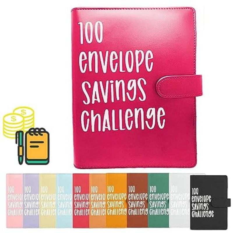 Простой и интересный способ сэкономить 5050 долларов, папка-переплет для бюджетной книги Savings Challenge с конвертами для наличных, книга-планировщик бюджета для составления бюджета, коричневая и черная