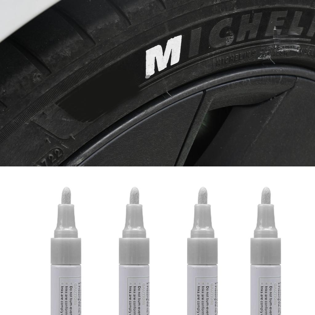 1Pc Car Paint Pen Waterproof Car Wheel Tire Oily Painting Mark Pen White Auto Rubber Tyre Tread Metal Permanent Paint Marker