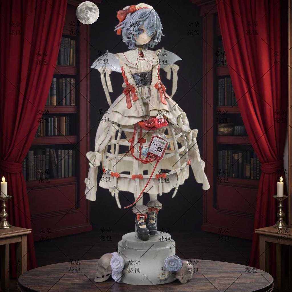 Touhou Project Remilia Scarlet Anime Model Short Hair Vampire Girl Statue Collectible Desktop Decoration Model Toy For Otaku Fans