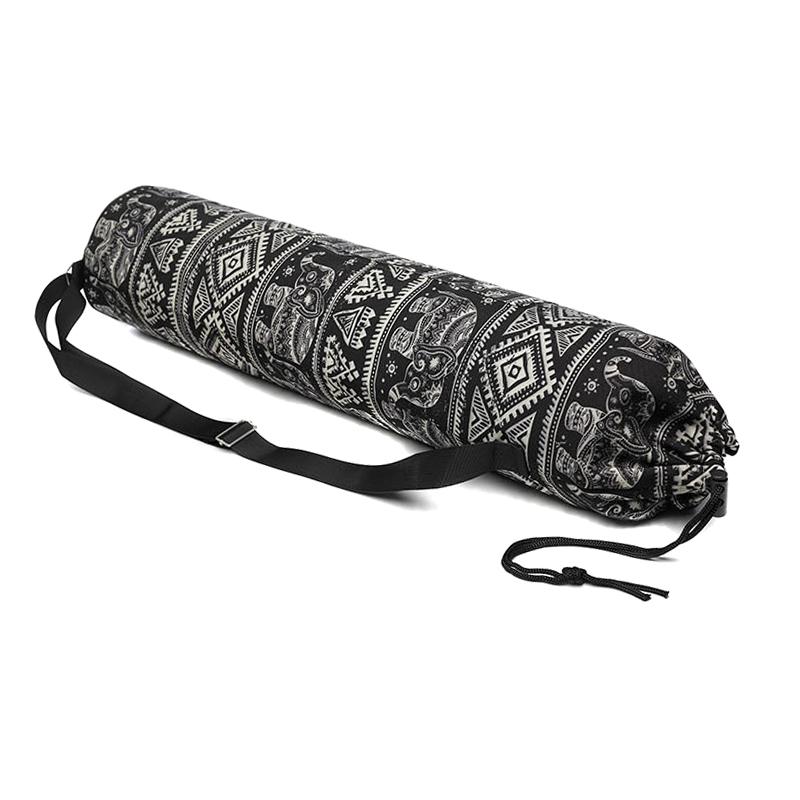 Yoga Mat Bag Carrier Adjustable Shoulder Strap Printing Portable for Fitness Sports