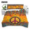 Пододеяльник с символом мира, великолепный комплект постельного белья Camper Van Peace Sign, микрофибра, мандала, одеяло, покрывало, украшение для спальни размера King Size