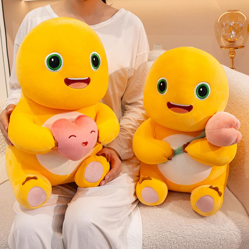 Мягкая милая плюшевая игрушка Nailong Milk Dragon, мягкие животные, динозавр с сердцем, цветок розы, мягкая плюшевая игрушка для детей, подарок на день рождения