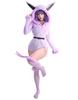 Beauty Costume Cosplay Anime Game Homewear Pajamas Bodysuit Leotard Hoodie Animal Style Cat Monster Beast Cute Moe Fluffy Costume Set Fancy Dress