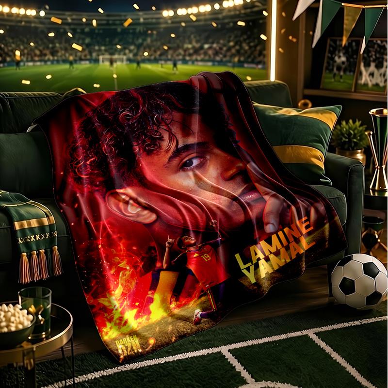 Football Spirit Ya-mal Blanket Lightweight Ideal Bedding Blanket Perfect for Travel, Camping, Living Rooms, Offices, Sofas, Fan Christmas gift