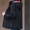 Женские Весенние Осенние Ветровки с Капюшоном Пальто Оверсайз Куртки Модная Верхняя Одежда для Мам Женские Топы
