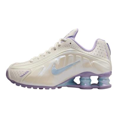 Кроссовки Shox R4 GS Soft Pearl Celestine Blue Детские Кремовые Гортензии Белые IH4050-001