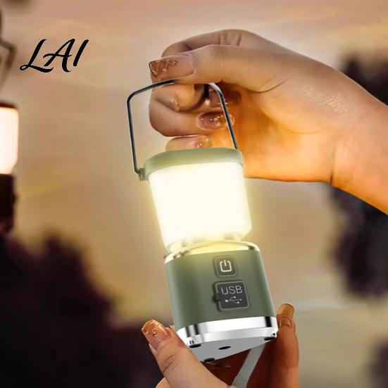 Multipurpose Work Light Camping with 4 Lighting Modes USB-C Rechargeable Portable Tent Outdoor Emergency Lamp Stepless Dimming LED Lantern