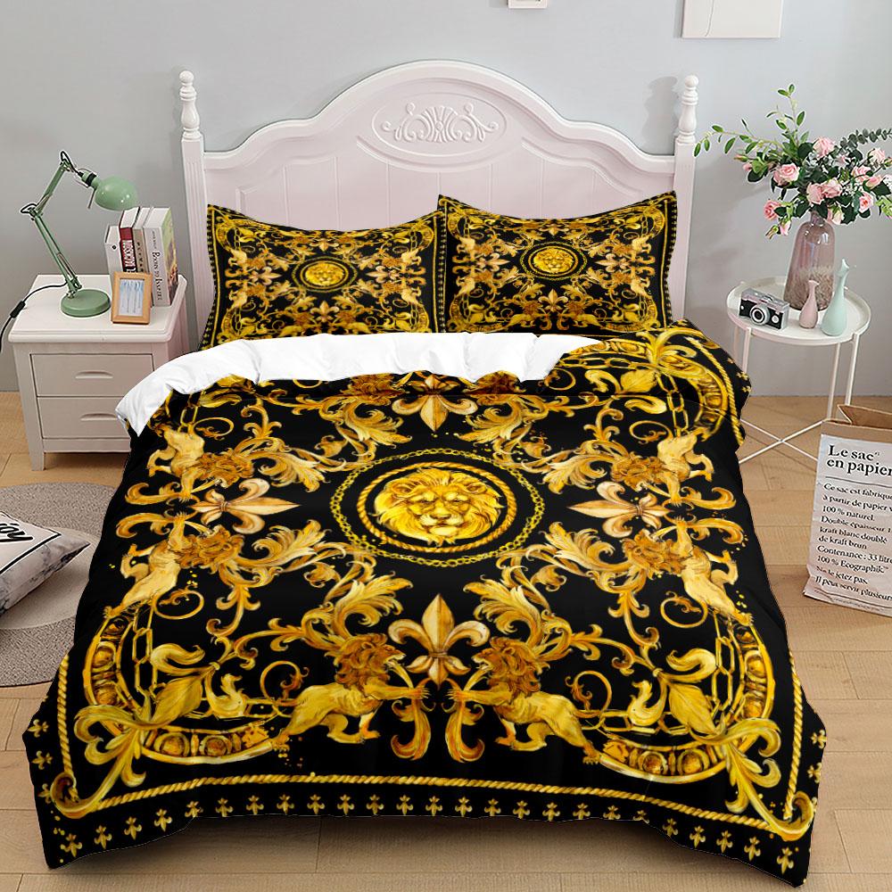 Комплект постельного белья Seamless Chains Baroque Pattern Bohemian Small Single Twin Double Queen King Cal King Size Комплект постельного белья