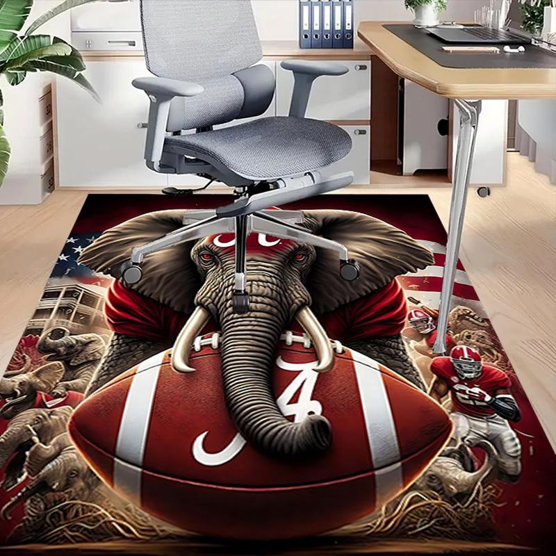 1PC Alabama Crimson Tide Extra Large Non Slip Floor carpet, Office, family, bedroom Large Area Rug Indoor Rugs, Vibrant Colors