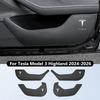 AMJ1 Car Door Anti-Kick Pads For Tesla Model Y Juniper / 3 Highland Leather Side Door Panel Protector Anti-Dirty Pad Car Decoration