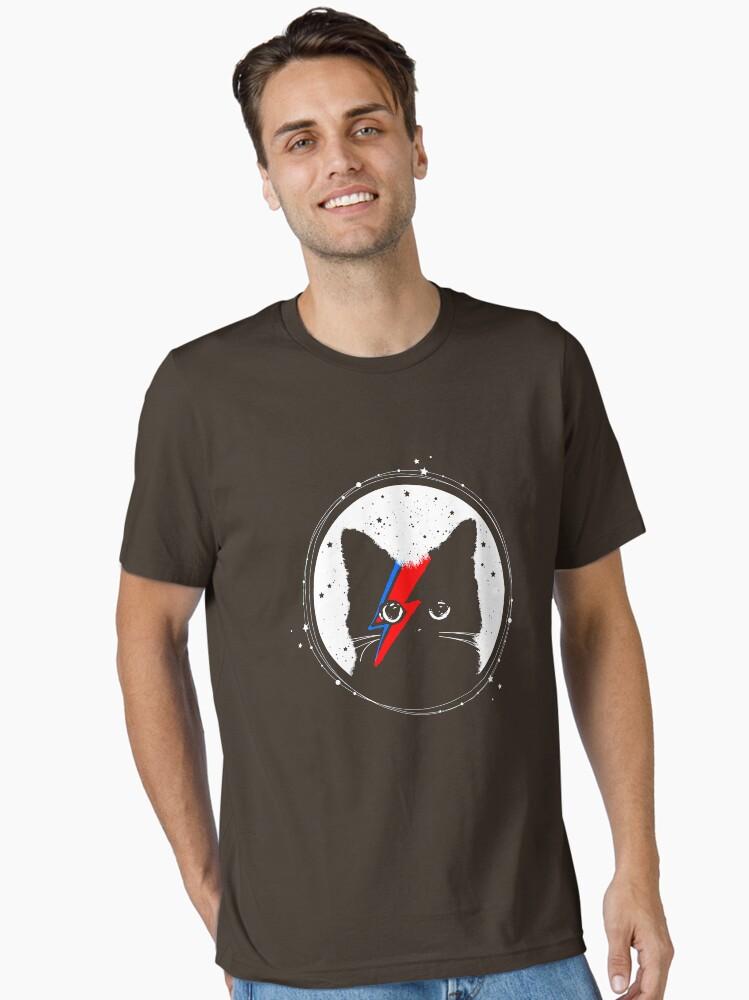 David Bowie Black-Cat-David-Bowie-Starry-Background-Shirt Essential T-Shirt