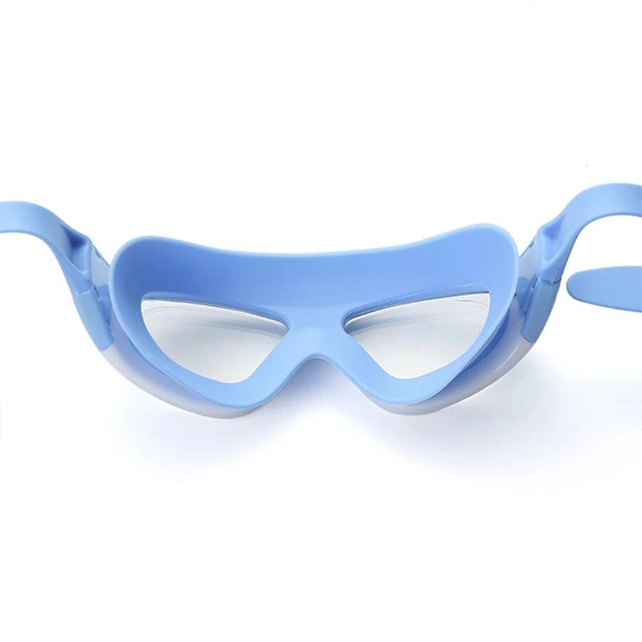 Children's Fashion Swimming Glasses Earplugs Waterproof Anti-fog Big Frame Diving Silicone HD Swimming Glasses