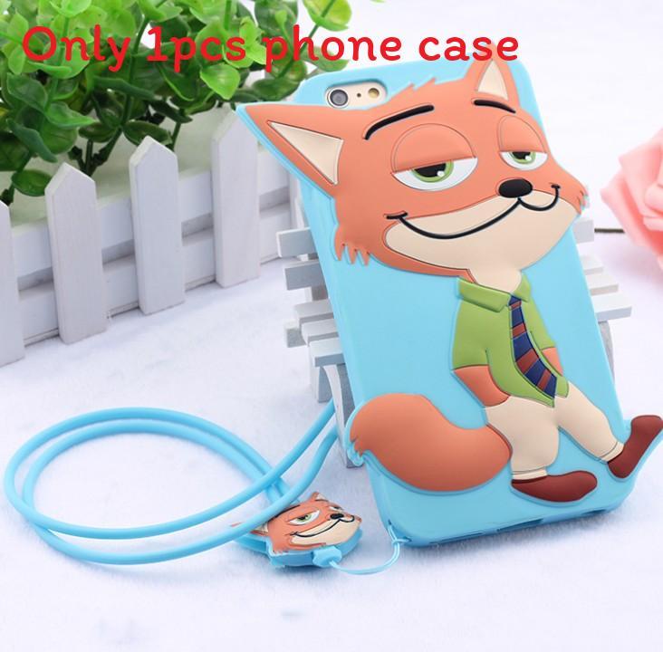 For Iphone 5 5s 6 6plus Zootopia Judy Hopps Nick Wilde Silicone Mobile Cover With Shockproof Features For Teen Gift