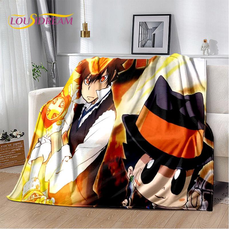 Мягкое плюшевое одеяло с героями аниме Hitman Reborn, фланелевое одеяло, одеяло для гостиной, спальни, кровати, дивана, чехол для пикника, детское одеяло