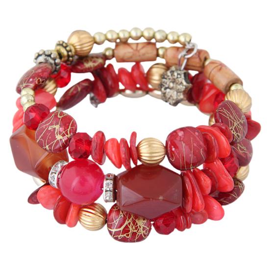 Женский браслет из бисера в винтажном стиле, бирюзовый искусственный кристалл, студенческий браслет