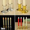 2pcs Candle Holders Shape Taper Candlestick Wedding Decoration Party Dinner Decor Candle Base Bracket Plastic Candlestick