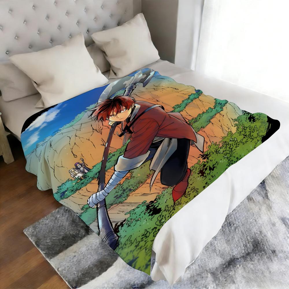 Anime S-Sousou n-no F-Frieren Throw Soft Cozy Flannel Throw Blanket for Sofa Bedroom and More