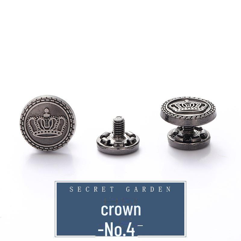 Пляжные тапочки с металлическими заклепками и съемной пряжкой: Сандалии с регулируемой высотой без гвоздей и сменными пуговицами.