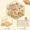 3D House Scene Sticker Miniature Simulated Cabin Scene Sticker for Scrapbooking Journal Notebook Photo Album Phone Case