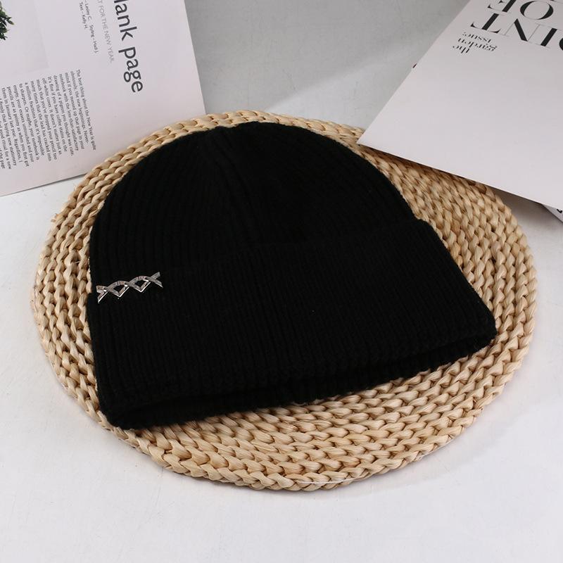 Women's Autumn and Winter Korean Style Versatile Face Showing Small Knitted Hat Japanese Big Head Circumference Warm Ear Protection Hat Women's Hat