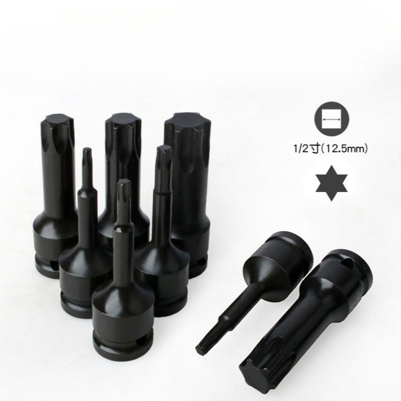 8pcs 1/2 Inch Torx Socket Adapter Drive Socket Wrench Adapter Head Auto Repaire Tools T30 T40 T45 T50 T55 T60 T70 T80