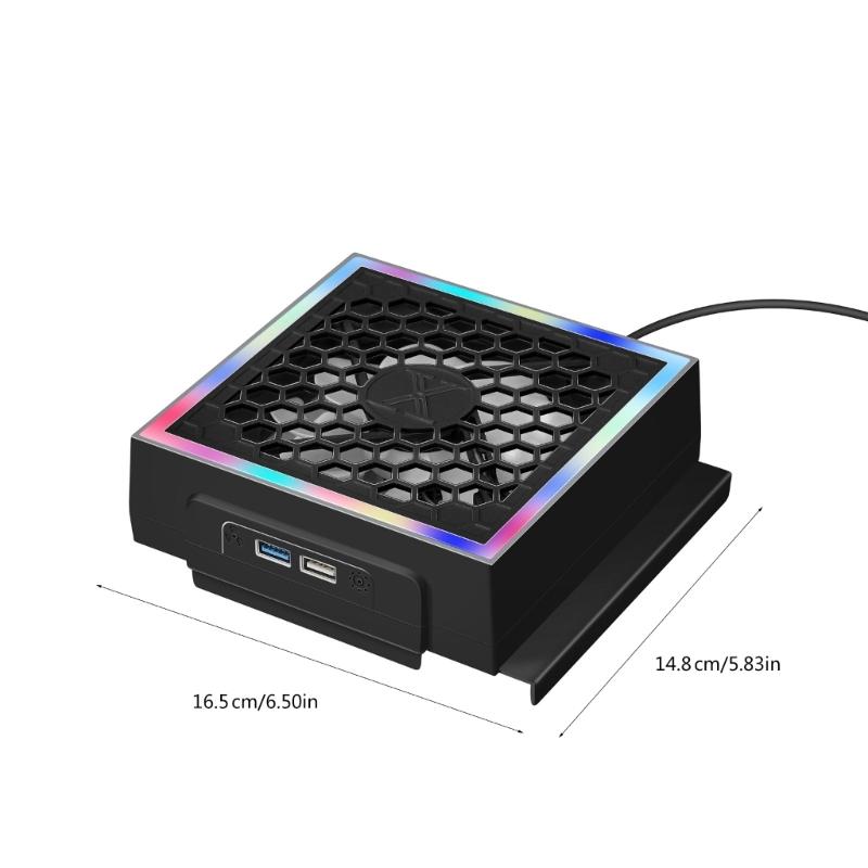 Console Cooling Fan for Series Cooling System with 2 USB Port & Light 3 Speed Adjustable Low Noise Cooling Fan