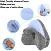Memory Cotton Leg Pillow for Side Sleepers Pregnancy Orthopedic Hollow Heart Design Sciatica Hip Pain Relief for Back Support