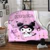 Kuromi'S Balloon Adventure Flannel Blanket Super Soft Warm Cozy Blanket For Sofa Bed Office Travel Allseason Home Decor Gift