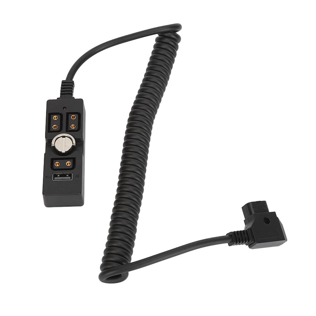 D Tap Male to 3 Port Female Splitter with 5V USB Indicator 1 4in Hand Screw Power Cable Connector for ARRI RED V Mount