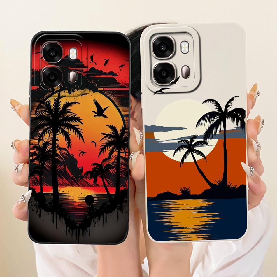 For OPPO A6s CPH2789 Fashion Dusk Beach Painting Phone Case For Oppo A6s 4G CPH2815 OppoA6s A 6S 5G Soft Silicone Covers Bumpers