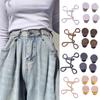 2 Set Detachable Metal Buttons Snap Fastener Pants Pin Retractable Button Sewing-Free Buckles for Jeans Perfect Fit Reduce Waist