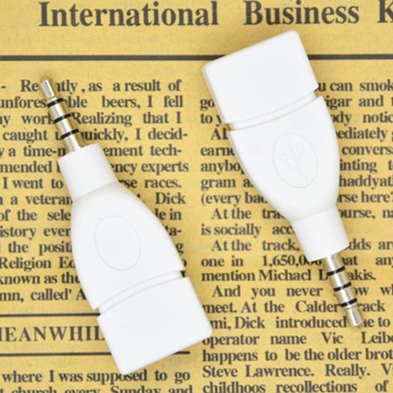 Автомобильный 3,5 мм штекерный разъем на Aux аудио USB 2 гнездовой адаптер-конвертер