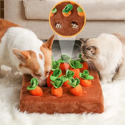 Кошка Собака Игрушка-головоломка Прочные Собаки Домашние животные Мягкие игрушки для жевания морковки Коврик для нюхательного табака Собачья головоломка Кормушка Игрушка-кормушка для щенков Игрушки для нюхательной еды Спортивные игрушки