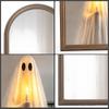 Halloween Arch Frame Ghost Mirror LED Glowing USB Powered Dual Mode Spooky Wall Table Decoration Display