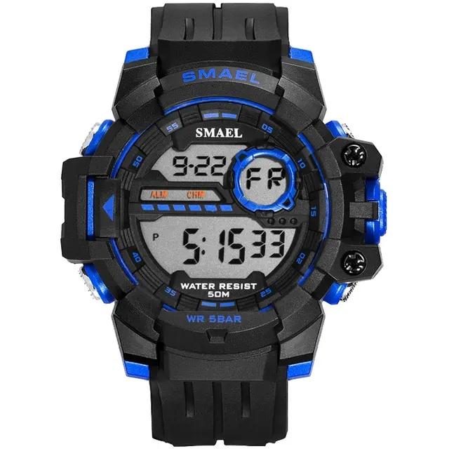 Smael 1712 Brand 12/24 Hour Clock Men LED Electronic Wristwatch Sports 50M Waterproof Digital Adjustable Band Watch for Relojes