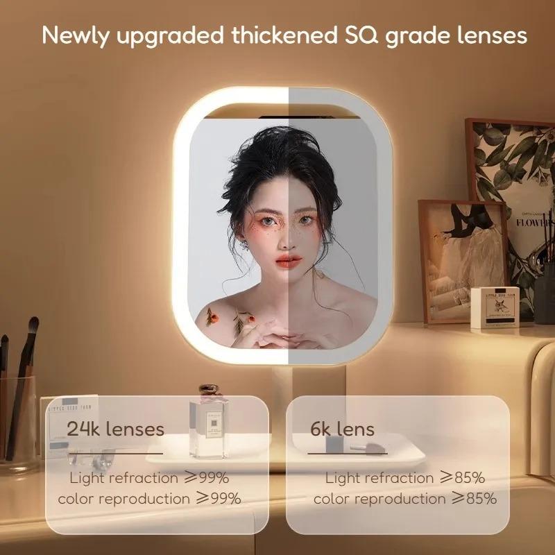 LED internet celebrity makeup mirror fill light mirror with light student dormitory desktop portable makeup mirror home makeup