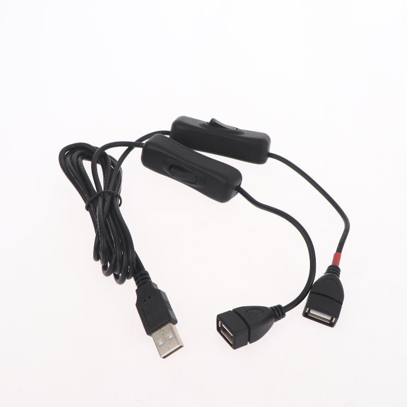 Разветвитель USB-кабеля питания "папа-мама" с выключателем для светодиодных устройств