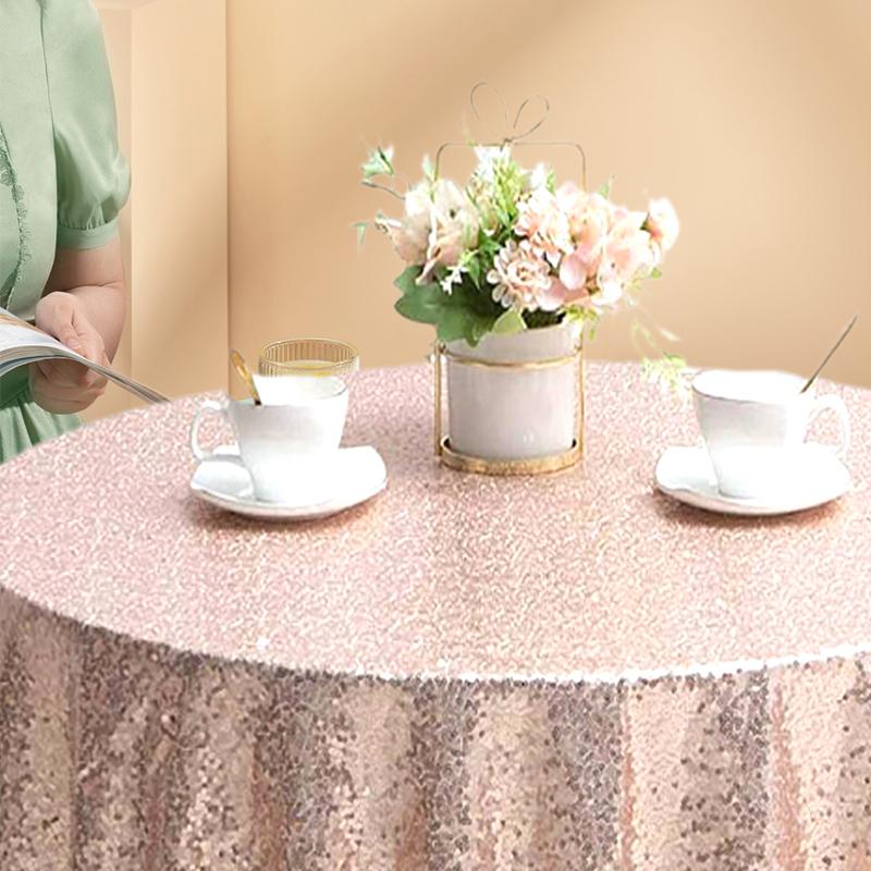 Вышитая пайетками скатерть для обеденного стола, блестящий реквизит для фотографий, украшения