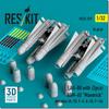 Reskit Maverick Missile Triple Launcher Plastic Model Parts 1/32 AGM-65 (6 Pieces) w/LAU-88 (2 Pieces) RSK32-0519 (Airplane)