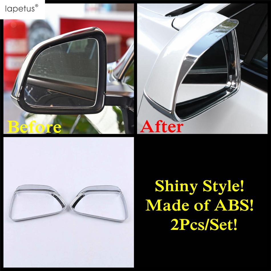 ABS Chrome / Carbon Fiber Accessories For Tesla Model 3 2018 - Rearview Mirror Decor Shell Rain Shade Eyebrow Cover Trim