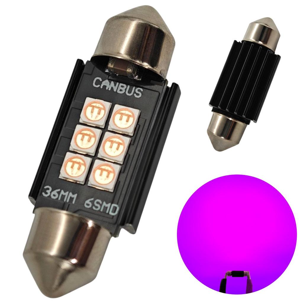 C5W żarówka LED SV8.5 12-24V CANBUS 36mm - Różowy Off-Road
