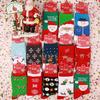 Xmas Socks Winter New Year Leg Warmer Christmas Deer Snowflake Festive Red Cartoon Printed Sockings