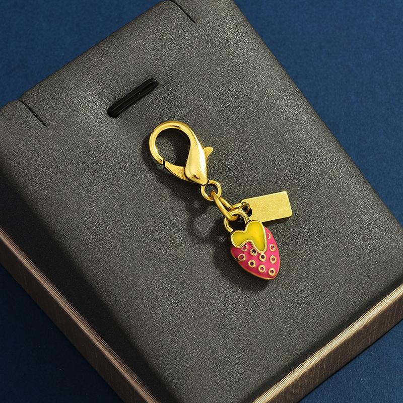 Exquisite Cherry Butterfly Keychains For Women Bag Pendant Car Keyring Creative Backpack Decoration Accessories Gifts