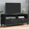 VidaXL TV Cabinet, Television Stand with Drawers, TV Unit with Storage Living Room, Industrial, Black 374930