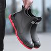 Fashion Fashionable Rain Boots for Men New Rainproof and Waterproof Shoes, Short Non-slip Casual Fishing Rubber Boots, Work Rubber Shoes