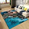 3D коврик с океаном, морской водой, пляжем, водным пейзажем, коврик для гостиной, спальни, дивана, коврик для двери, детский нескользящий напольный коврик