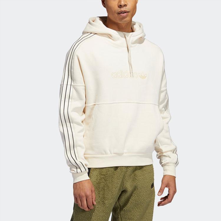 adidas Мужская толстовка Originals с трехлистником и полосами, повседневная, цвет вне белого H31285