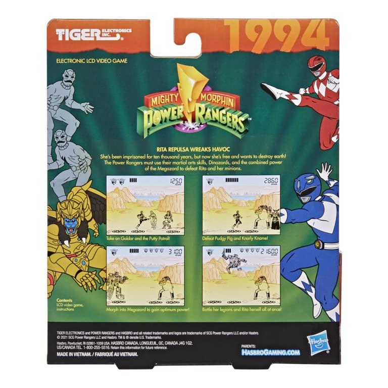 Tiger Electronics Mighty Morphin Power Rangers Электронная ЖК-видеоигра в стиле ретро для 1 игрока в портативном режиме для детей от 8 лет и старше